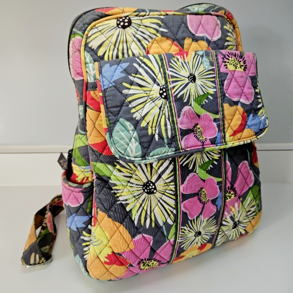 Vera Bradley Jazzy Blooms Floral Cloth Small Backpack